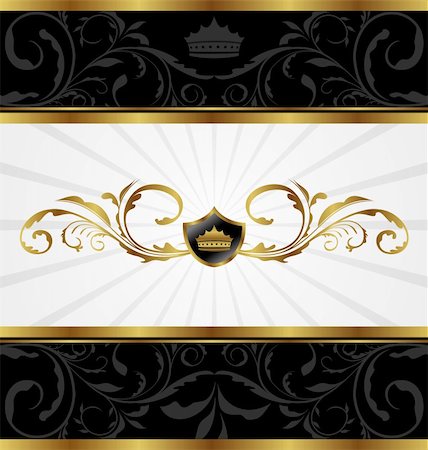 simsearch:400-04849660,k - Illustration ornate golden decorative frame - vector Stock Photo - Budget Royalty-Free & Subscription, Code: 400-04800810