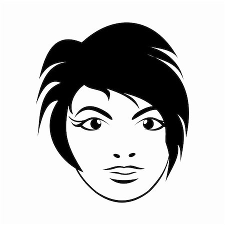 simsearch:400-09030418,k - Illustration girl face. Close up - vector Stock Photo - Budget Royalty-Free & Subscription, Code: 400-04800849