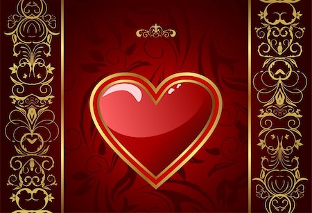 simsearch:400-04667710,k - Illustration creative Valentine greeting card with heart - vector Photographie de stock - Aubaine LD & Abonnement, Code: 400-04800852