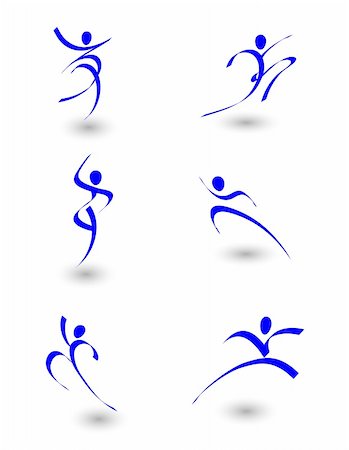 vector illustration of abstract figures in motion Stock Photo - Budget Royalty-Free & Subscription, Code: 400-04800899