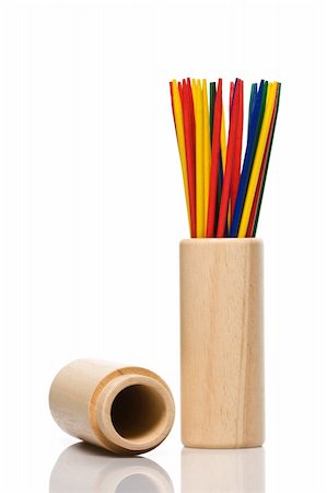 mikado sticks in wood cup Fotografie stock - Microstock e Abbonamento, Codice: 400-04801005