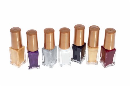 simsearch:400-05197765,k - Colorful nailpolish isolated on the white background Photographie de stock - Aubaine LD & Abonnement, Code: 400-04801358