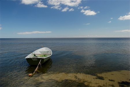 plastic boat on the serene Baltic sea Stock Photo - Budget Royalty-Free & Subscription, Code: 400-04801402