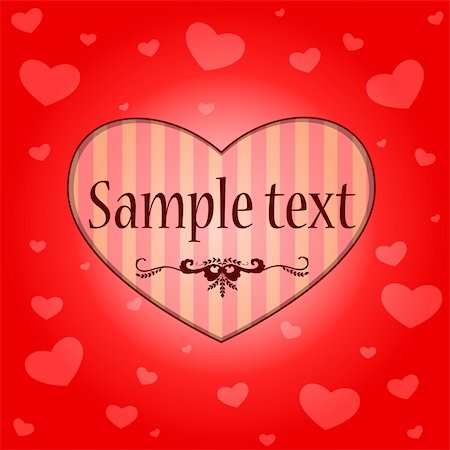 simsearch:400-04667113,k - Red background with hearts and a place for congratulations Stock Photo - Budget Royalty-Free & Subscription, Code: 400-04801443