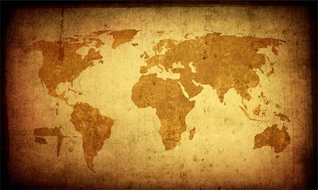 world map vintage artwork - perfect background with space for text or image Stock Photo - Budget Royalty-Free & Subscription, Code: 400-04801595