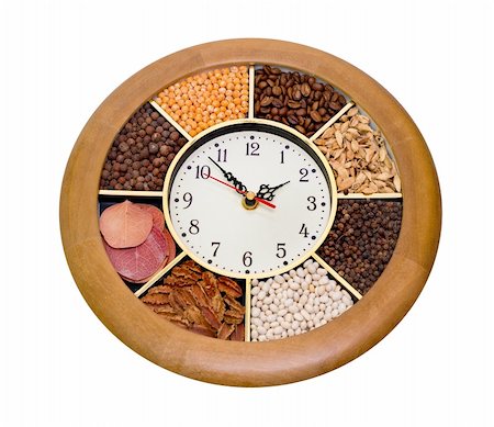 Hours issued by different seasonings isolated Fotografie stock - Microstock e Abbonamento, Codice: 400-04801715