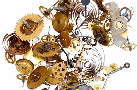 Detail (close-up) of the clockwork mechanism Stock Photo - Budget Royalty-Free & Subscription, Code: 400-04802645