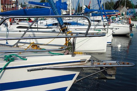 southwest harbor - Harbour of sailing boats summer in Poland - mazurkas Stock Photo - Budget Royalty-Free & Subscription, Code: 400-04802674