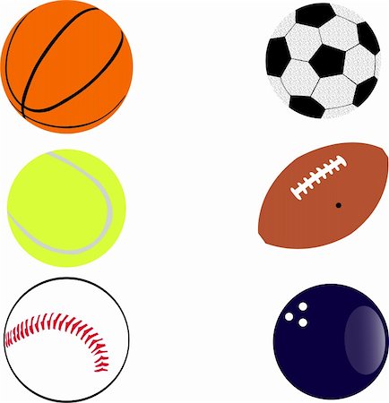 simsearch:400-05115587,k - sport balls detail - vector Foto de stock - Super Valor sin royalties y Suscripción, Código: 400-04802754