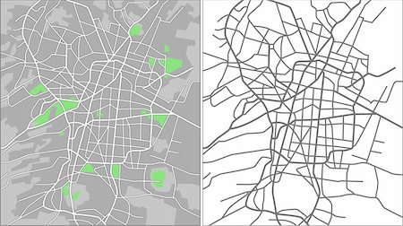 road landscape - Vector map of Mexico City. Photographie de stock - Aubaine LD & Abonnement, Code: 400-04802766