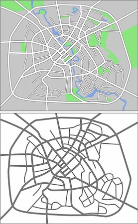 Vector map of Minsk. Stockbilder - Microstock & Abonnement, Bildnummer: 400-04802767