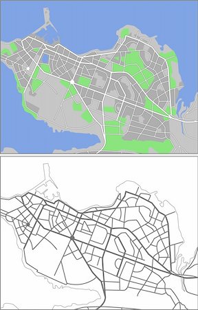 simsearch:400-09051583,k - Vector map of Reykjavik. Photographie de stock - Aubaine LD & Abonnement, Code: 400-04802776