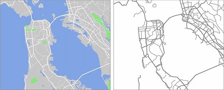 simsearch:400-09051583,k - Vector map of San Francisco. Photographie de stock - Aubaine LD & Abonnement, Code: 400-04802778