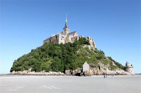 The abbey of Saint Michel, Normandy, France Fotografie stock - Microstock e Abbonamento, Codice: 400-04802794