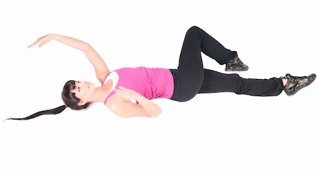 simsearch:400-04345817,k - Shoot of fitness instructor isolated on white Stockbilder - Microstock & Abonnement, Bildnummer: 400-04802881