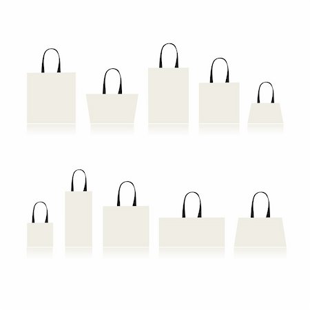 simsearch:400-04802911,k - Shopping bags isolated for your design Stockbilder - Microstock & Abonnement, Bildnummer: 400-04802916