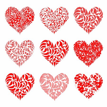 Valentine hearts red for your design Stock Photo - Budget Royalty-Free & Subscription, Code: 400-04803199