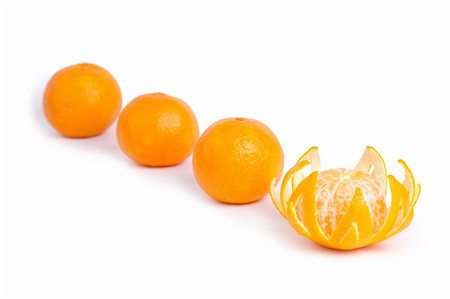 Tangerines isolated on the white background Stock Photo - Budget Royalty-Free & Subscription, Code: 400-04803302