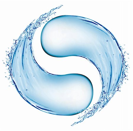 splash of water making a curve yin yang Stock Photo - Budget Royalty-Free & Subscription, Code: 400-04803379