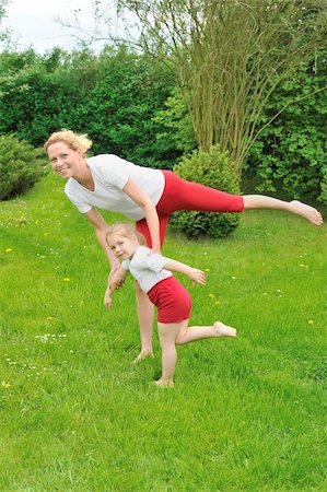 Mother and daughter - training Stock Photo - Budget Royalty-Free & Subscription, Code: 400-04803505