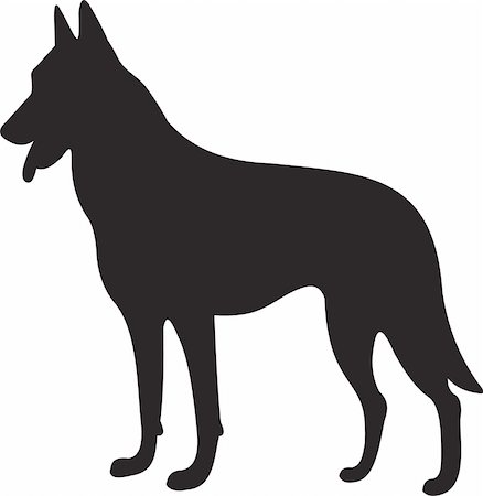 simsearch:400-05259756,k - Dog silhouette isolated on white background. Vector Photographie de stock - Aubaine LD & Abonnement, Code: 400-04803527