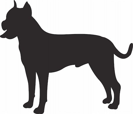 simsearch:400-08976828,k - Dog silhouette isolated on white background. Vector Stock Photo - Budget Royalty-Free & Subscription, Code: 400-04803522