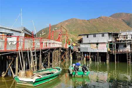 small village river - Tai O fishing village in Hong Kong Stock Photo - Budget Royalty-Free & Subscription, Code: 400-04803534