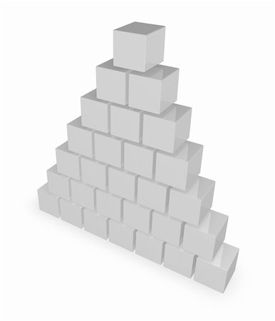 simsearch:400-05206189,k - pyramid made from cubes - 3d illustration Foto de stock - Royalty-Free Super Valor e Assinatura, Número: 400-04803569