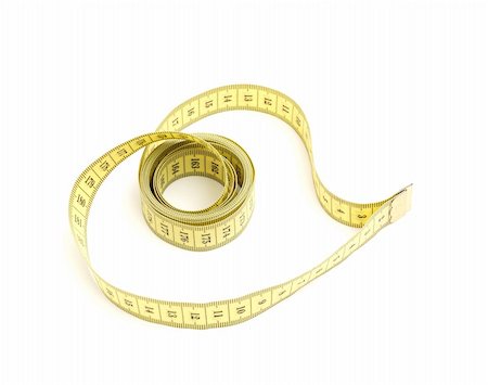 Measuring tape looking as heart isolated over white background Stock Photo - Budget Royalty-Free & Subscription, Code: 400-04803607