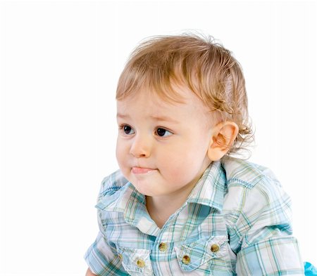 Happy Cute Baby Boy over white isolated Fotografie stock - Microstock e Abbonamento, Codice: 400-04803985