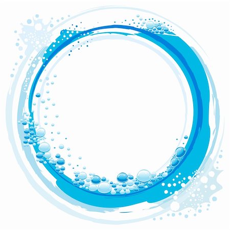 abstract vector water wave with small bubbles Stock Photo - Budget Royalty-Free & Subscription, Code: 400-04814221