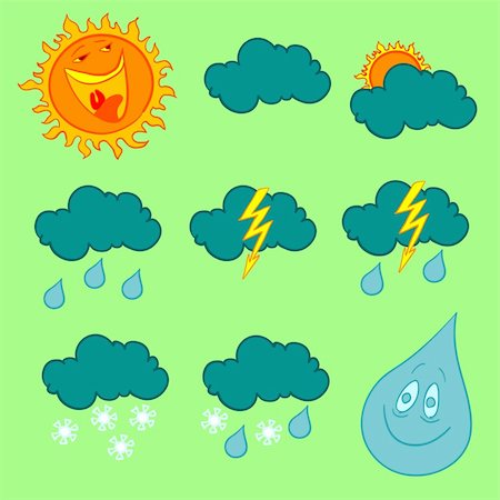 simsearch:400-07406394,k - weather set Stockbilder - Microstock & Abonnement, Bildnummer: 400-04814785