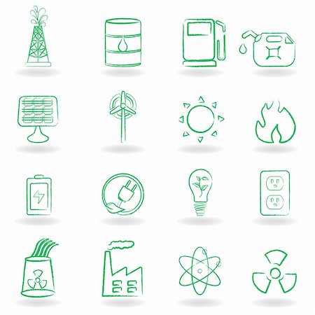 renewable energy graphic symbols - Eco and environment icon set Stock Photo - Budget Royalty-Free & Subscription, Code: 400-04815166