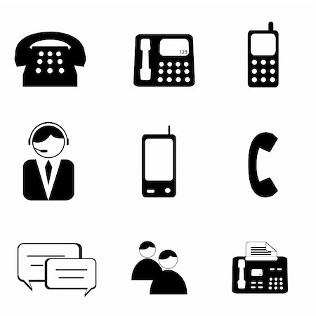 Telephone and communication icon set Stock Photo - Budget Royalty-Free & Subscription, Code: 400-04815171