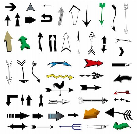 simsearch:400-04725464,k - A vector set of useful arrows. Illustration collection Stock Photo - Budget Royalty-Free & Subscription, Code: 400-04815608