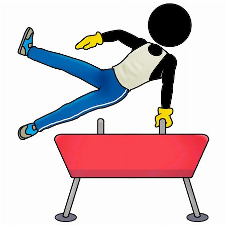 pferd (gymnastik) - Kontur-Man Sport Symbol - Pauschenpferd Stockbilder - Microstock & Abonnement, Bildnummer: 400-04815650