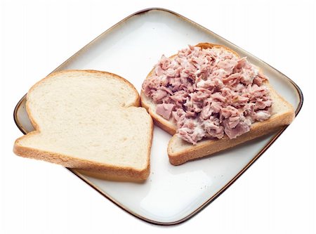 simsearch:400-05308926,k - Open Face Tuna Salad Sandwich Healthy Lunch. Photographie de stock - Aubaine LD & Abonnement, Code: 400-04815791