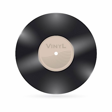 simsearch:400-05323165,k - Vinyl record isolated on white. Vector illustration for design Foto de stock - Royalty-Free Super Valor e Assinatura, Número: 400-04816078
