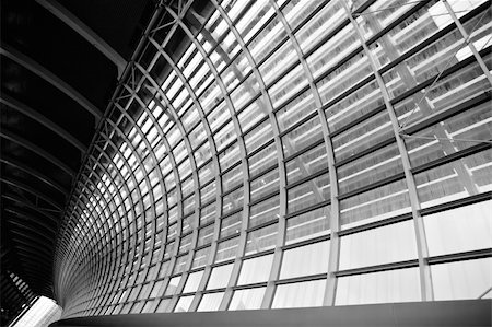 simsearch:400-08038187,k - Modern architecture background of steel line indoor. Foto de stock - Super Valor sin royalties y Suscripción, Código: 400-04816119