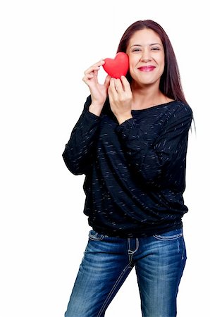 robeo (artist) - A beautiful young woman holding a Valentines Day heart Foto de stock - Super Valor sin royalties y Suscripción, Código: 400-04816318