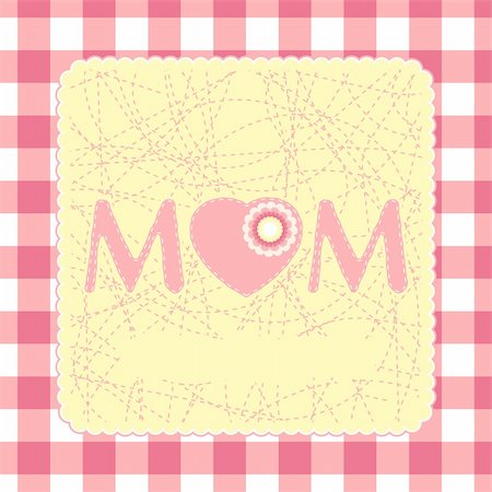 simsearch:400-08779765,k - 80s Style Mothers Day Card. EPS 8 vector file included Photographie de stock - Aubaine LD & Abonnement, Code: 400-04816447