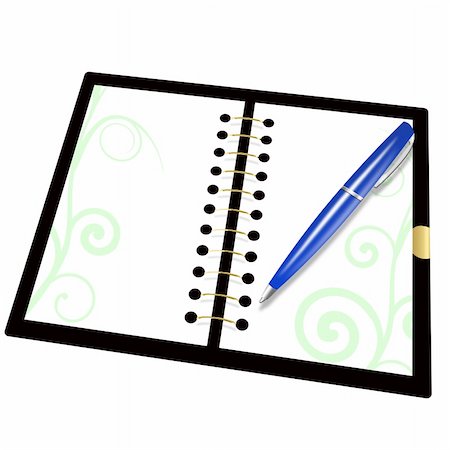 ruslan5838 (artist) - Illustration of record book and pen for records Stock Photo - Budget Royalty-Free & Subscription, Code: 400-04816579