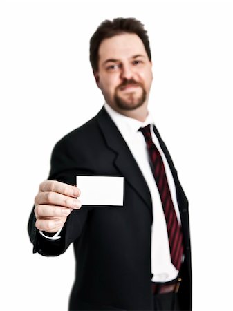 A handsome young man gives his business card Stock Photo - Budget Royalty-Free & Subscription, Code: 400-04816720