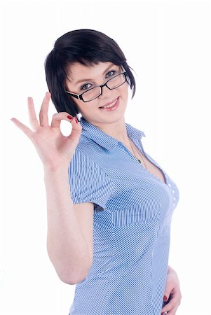 simsearch:400-05895521,k - business woman doing the ok sign smiling - isolated Stock Photo - Budget Royalty-Free & Subscription, Code: 400-04817029