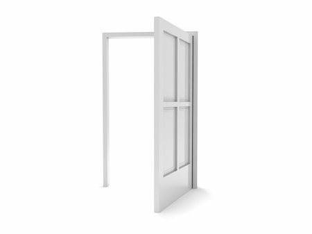 3D rendering of an opened door Stock Photo - Budget Royalty-Free & Subscription, Code: 400-04817591