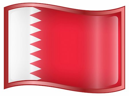 Bahraini Flag icon, isolated on white background Foto de stock - Super Valor sin royalties y Suscripción, Código: 400-04817633