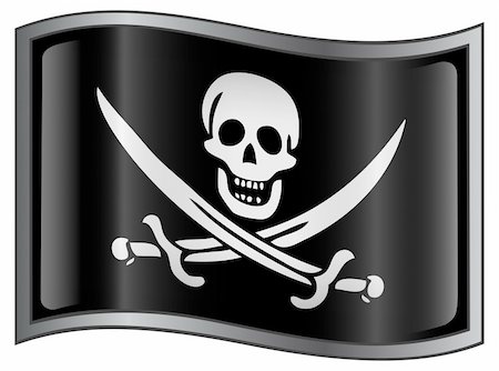 roger - pirate flag icon, isolated on white background Stock Photo - Budget Royalty-Free & Subscription, Code: 400-04817706