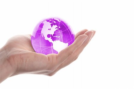 simsearch:400-04776028,k - hand holding globe to protect the fragile environment Photographie de stock - Aubaine LD & Abonnement, Code: 400-04817954
