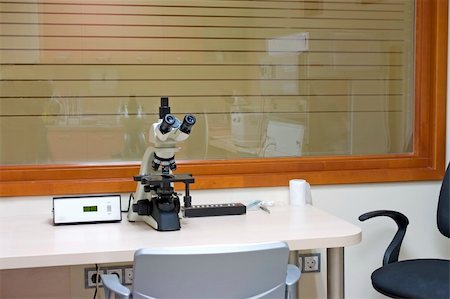 Medical Laboratory with a modern microscope and work place. Stock Photo - Budget Royalty-Free & Subscription, Code: 400-04818251