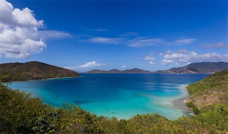 View along National Park coast on the Caribbean island of St John in the US Virgin Islands Stock Photo - Budget Royalty-Free & Subscription, Code: 400-04818635